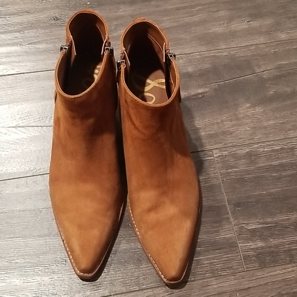 Sam Edelman “Walden” Suede Stacked Heel Bootie